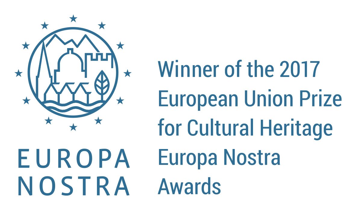 Europa Nostra logo met tekst "Winner of the 2017 Award".